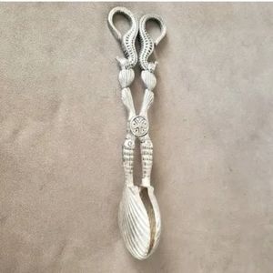 Silver Plated Salad Tongs by Godinger
